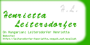 henrietta leitersdorfer business card